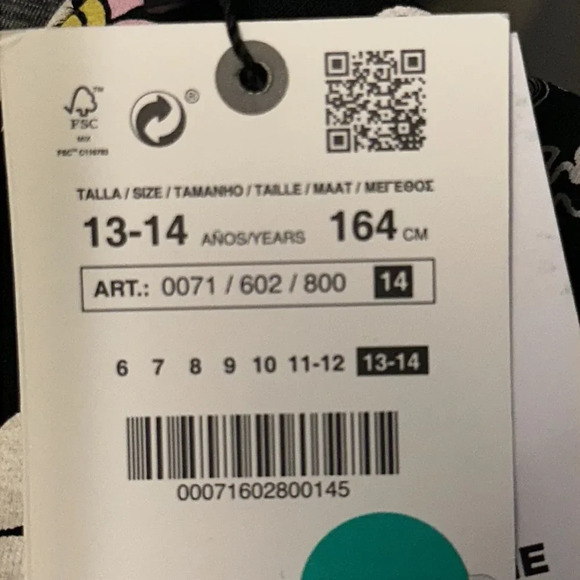 ZARA Kids | Black | SMILEYWORLD ® HAPPY COLLECTION LEGGINGS - Picture 4 of 4